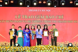 An ninh Thủ đô đoạt Giải báo chí về xây dựng Đảng và hệ thống chính trị thành phố Hà Nội lần thứ tám