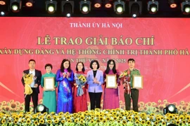 An ninh Thủ đô đoạt Giải báo chí về xây dựng Đảng và hệ thống chính trị thành phố Hà Nội lần thứ tám