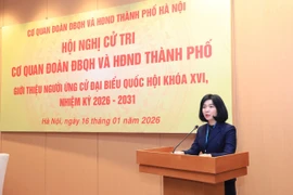 Chủ tịch HĐND TP Hà Nội Phùng Thị Hồng Hà được giới thiệu ứng cử đại biểu Quốc hội khóa XVI