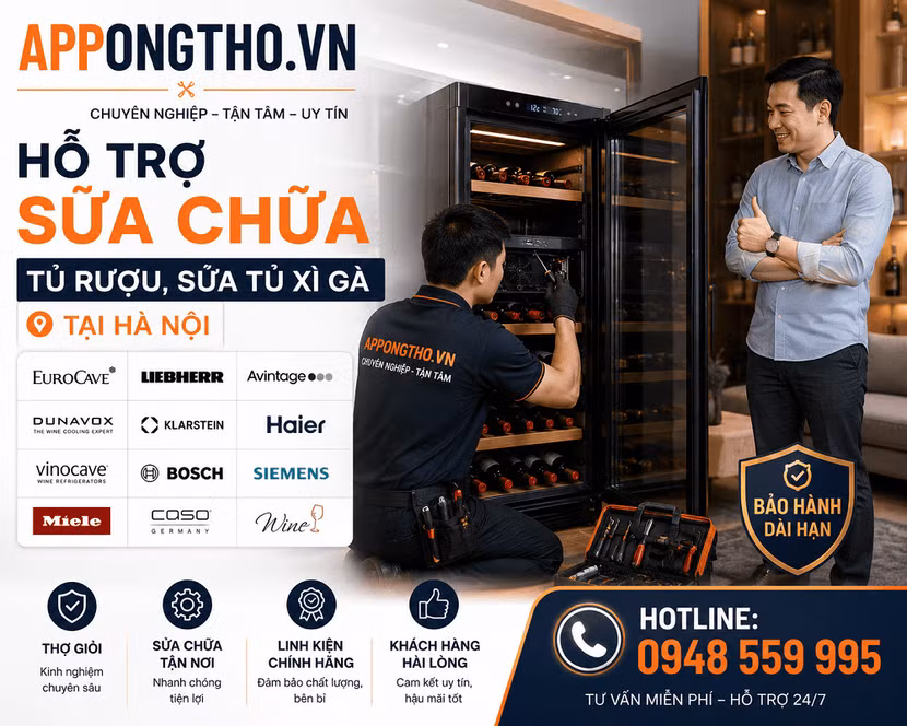 16 Địa chỉ sửa tủ rượu - sửa tủ xì gà (Cigar) uy tín tại nhà Hà Nội ảnh 3