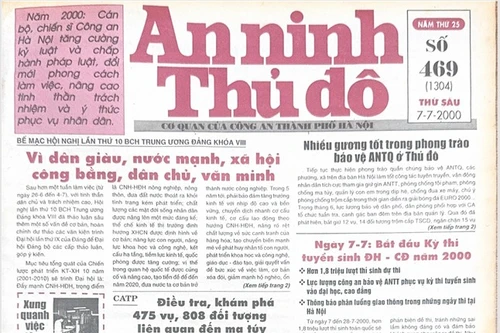 Báo An ninh Thủ đô số 01304, ngày 7/7/2000