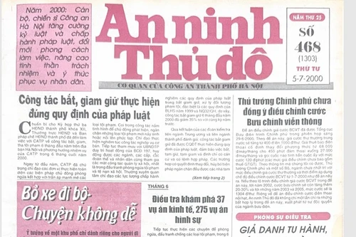 Báo An ninh Thủ đô số 01303, ngày 5/7/2000