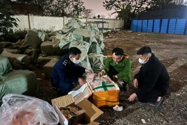 "Bắt sống' chiếc xe tải chứa hơn 10 tấn thực phẩm đông lạnh không rõ nguồn gốc