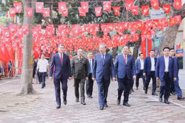 Ban Giám đốc Công an thành phố Hà Nội kiểm tra công tác bảo đảm an ninh, trật tự và tham gia bầu cử