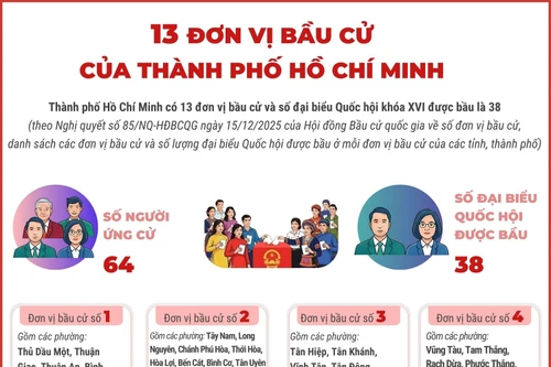 13 đơn vị bầu cử của Thành phố Hồ Chí Minh