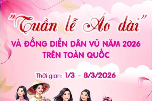 'Tuần lễ Áo dài' và đồng diễn dân vũ năm 2026 trên toàn quốc