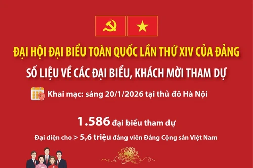Đại hội Đảng XIV: Số liệu về các đại biểu, khách mời dự Đại hội