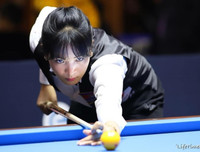 [ẢNH] Nữ cơ thủ xinh đẹp gây sốt ở giải Billiards carom châu Á 2019