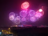 [ẢNH] Tối nay bắn pháo hoa 5 phút trong lễ khai mạc Đại hội thể thao toàn quốc 2018