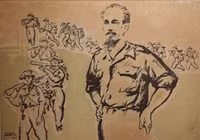 [Ảnh] Những bức tranh cổ động tuyệt đẹp vẽ Chủ tịch Hồ Chí Minh