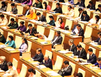 Những hình ảnh từ nghị trường Quốc hội trong ngày khai mạc kỳ họp thứ 5