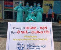 Những hình ảnh đẹp về cán bộ y tế cả nước cùng lan tỏa thông điệp phòng chống dịch Covid-19