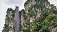 Trung Quốc xây thang máy cao nhất thế giới mà không có máy móc hỗ trợ