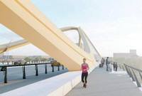 Cận cảnh kiến trúc cầu Trần Hưng Đạo vượt sông Hồng