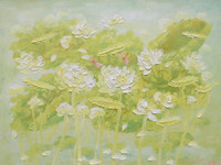 Triển lãm “Sen Thanh Tịnh” của họa sĩ Vũ Tuyên: Ngắm tranh sen mà ngỡ dáng người 