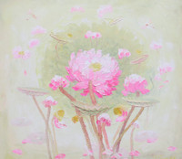 Triển lãm “Sen Thanh Tịnh” của họa sĩ Vũ Tuyên: Ngắm tranh sen mà ngỡ dáng người 