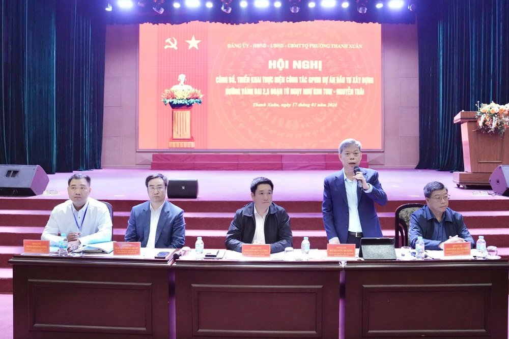 Hà Nội: Phường Thanh Xuân công khai chính sách, tăng tốc GPMB đường Vành đai 2,5