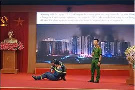 Tập huấn nghiệp vụ phòng cháy, chữa cháy cho cán bộ cơ sở phường Xuân Phương