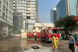 Diễn tập phương án chữa cháy và tìm kiếm cứu nạn tại Phòng khám Đa khoa quốc tế Thu Cúc