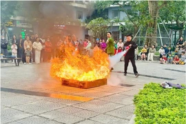 Trên 655 học viên trải nghiệm, tập huấn nghiệp vụ, xử lý tình huống cháy giả định