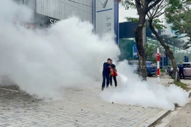 Lực lượng PCCC cơ sở sử dụng phương tiện chữa cháy