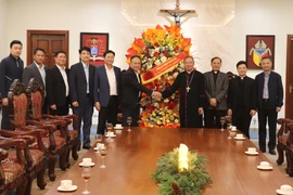 Giám đốc Công an Hà Nội chúc mừng Tổng Giám mục - Tổng Giáo phận Hà Nội nhân dịp Lễ Noel năm 2025