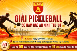 Thông báo của Ban Tổ chức Giải Pickleball 50 năm Báo An ninh Thủ đô
