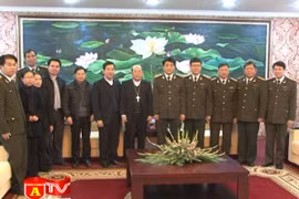 Các đoàn chức sắc tôn giáo chúc tết Công an thành phố Hà Nội