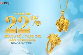 Ưu đãi tưng bừng, mừng diện mạo mới – Siêu sale tới 22% Trang sức Vàng 24K