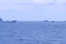 Tàu, máy bay Trung Quốc tiếp tục ngăn cản tàu Cảnh sát biển và Kiểm ngư Việt Nam