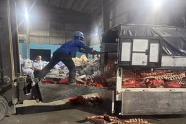 Công an xã Vĩnh Thanh phát hiện cơ sở kinh doanh thực phẩm không rõ nguồn gốc