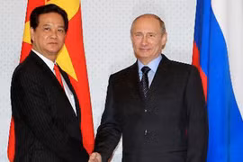 Thủ tướng Nguyễn Tấn Dũng hội kiến Tổng thống Nga V. Putin