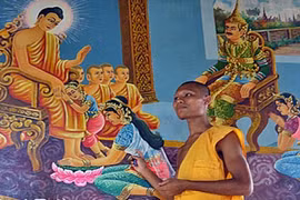 Đến chùa Kh’mer xem tranh Phật