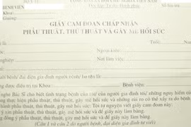 Lạnh lùng tờ giấy cam đoan “xin mổ”