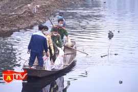Ra quân tổng vệ sinh môi trường, thu gom rác thải tại khu vực sông Cầu Bây