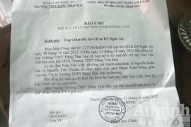 Đình chỉ học 1 năm đối với học sinh đánh thầy giáo