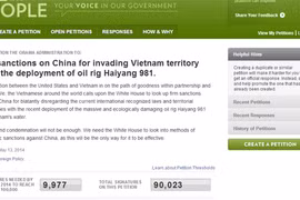 Đã có hơn 90.000 chữ ký đề nghị Mỹ trừng phạt Trung Quốc