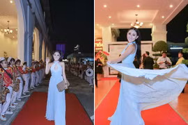 Hoa hậu Huỳnh Thuý Anh khoe nhan sắc "hút hồn" trên thảm đỏ