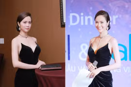Vũ Ngọc Anh diện đầm hở bạo "đốt mắt" khán giả