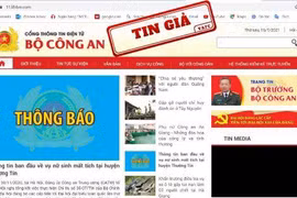 Website www.11384vn.com giả mạo Cổng thông tin Bộ Công an