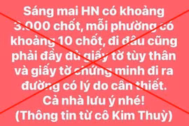 Hà Nội: Xử phạt 12,5 triệu đồng cá nhân thông tin sai sự thật về phòng dịch 