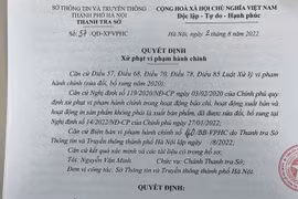 Tự ý trích dẫn thông tin từ các báo, một doanh nghiệp bị phạt 40 triệu đồng