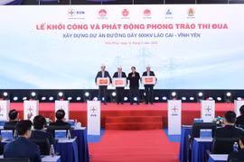Thủ tướng dự lễ phát động thi đua hoàn thành đường dây 500kV Lào Cai- Vĩnh Yên