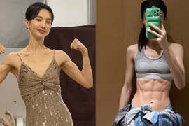 Sao nữ Kim Thần gây 'sốc' với màn khoe cơ bắp khi diện váy dạ hội