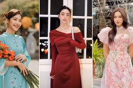 Dàn mỹ nhân Việt khoe nhan sắc rạng rỡ trong tà áo dài Tết