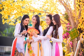 Người đẹp Việt rạng rỡ khoe sắc trong tà áo dài truyền thống