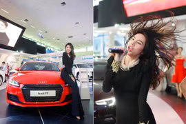 Thuỷ Tiên "bốc lửa" tại triển lãm ô tô Quốc tế Việt Nam 2015