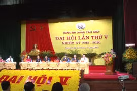 Đại hội Đảng bộ quận Cầu Giấy lần thứ V nhiệm kỳ 2015 - 2020