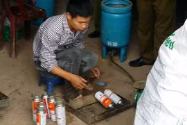 Phát hiện 2 tụ điểm san chiết gas lậu
