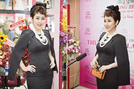 MC Kim Trang diện đầm phong cách hoàng gia đi dự sự kiện